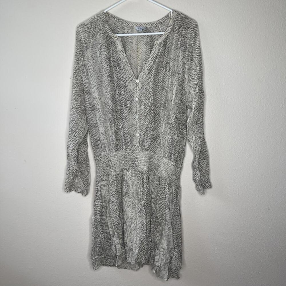 Rails Women's Snake Print Dress Long Sleeve Size XL